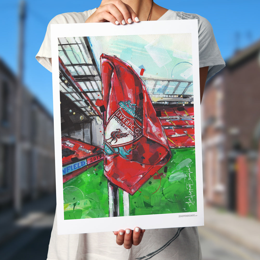 Liverpool bandera estampado 50x70 cm