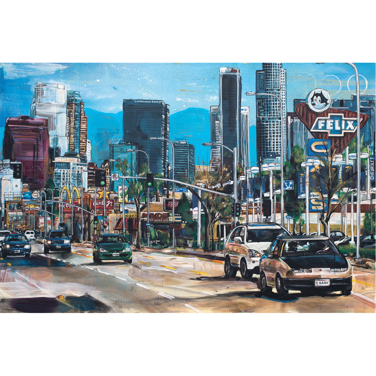 La ville de Los Angeles toile 60x40 cm