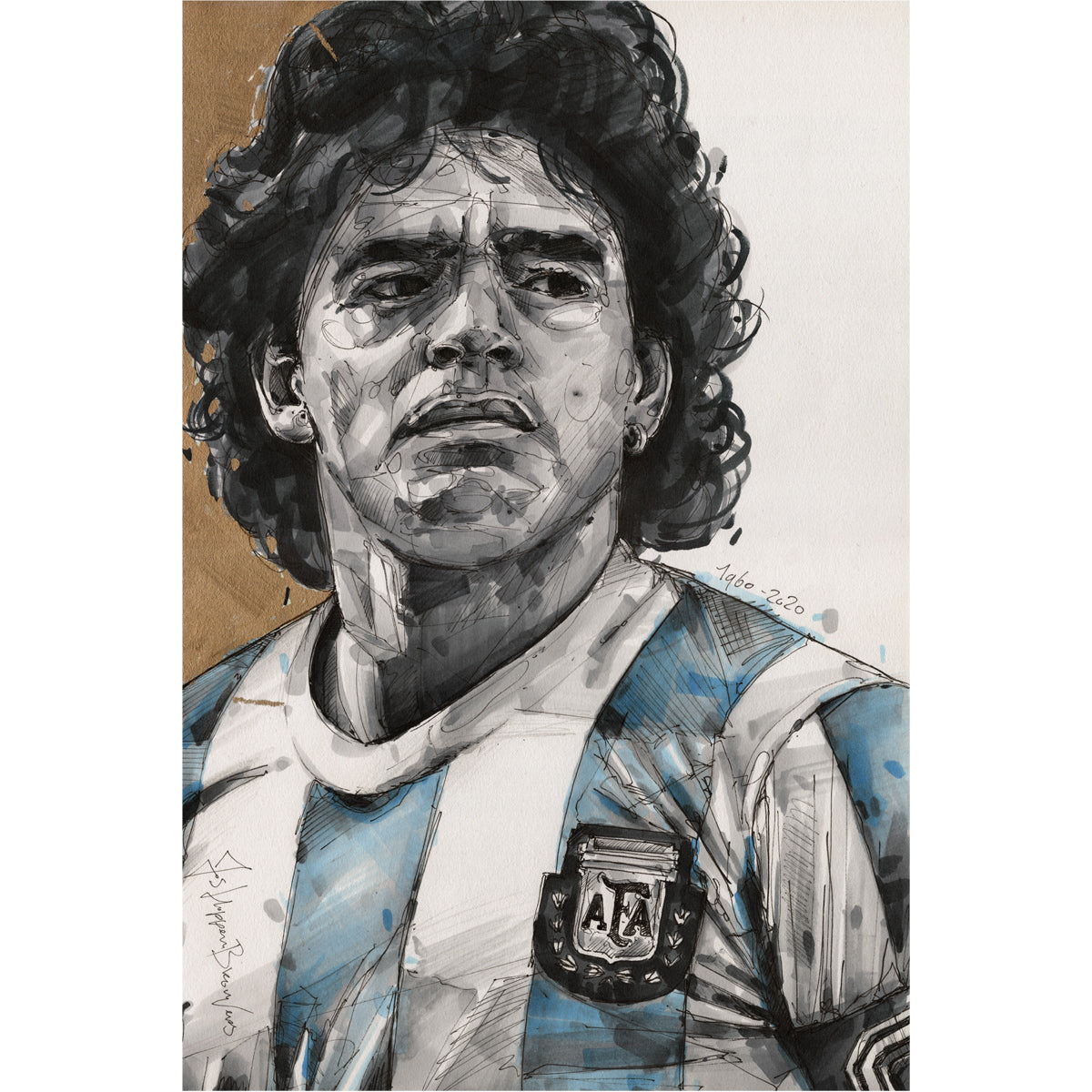 Diego Maradona toile 40x60 cm