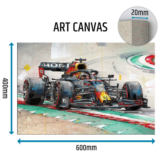 Verstappen Rennauto Leinwand 60x40 cm