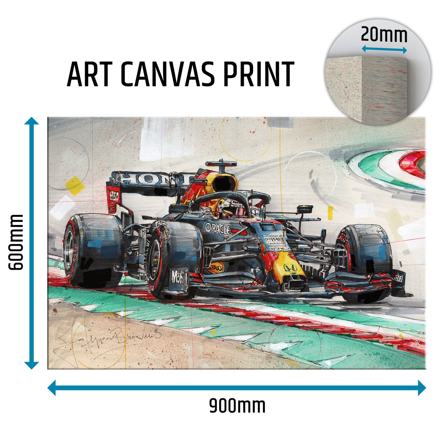 Voiture de course Verstappen toile