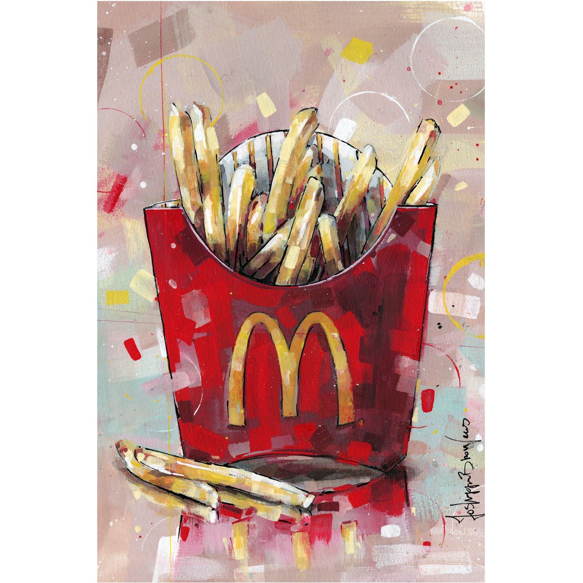 French fries canvas 40x60 cm