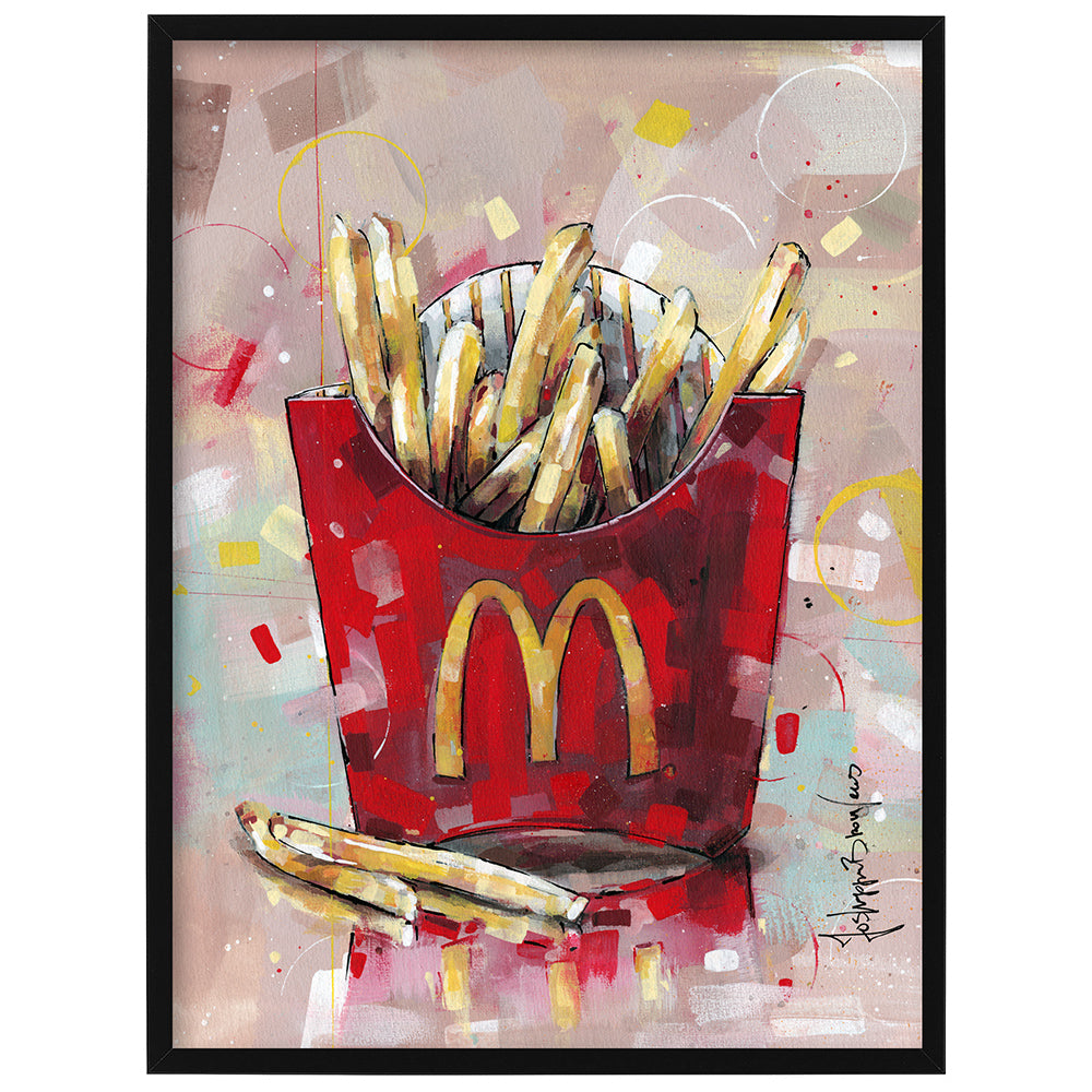 Pommes frites Malerei 30x40 cm