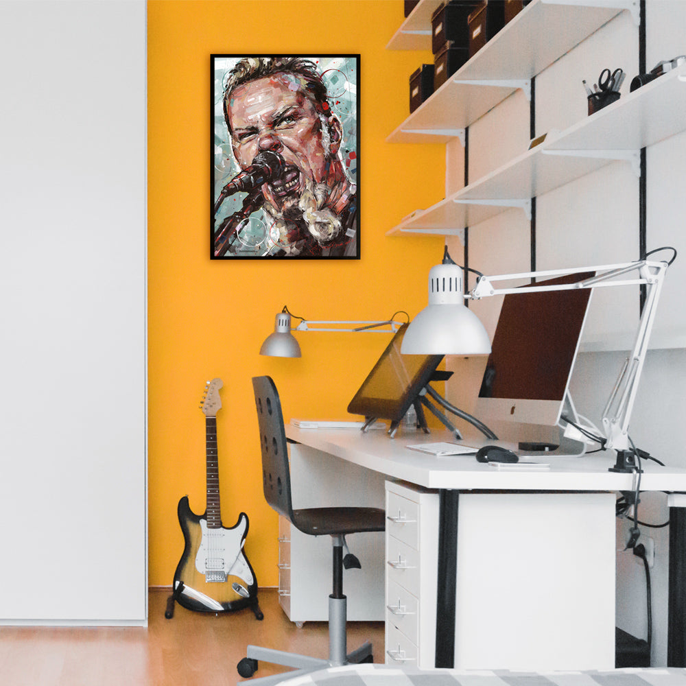 James Hetfield full colour print 50x70 cm