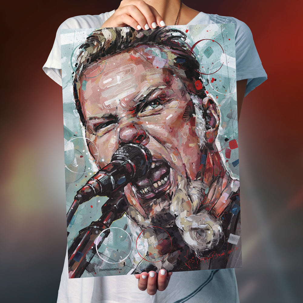 James Hetfield full colour imprimé 50x70 cm