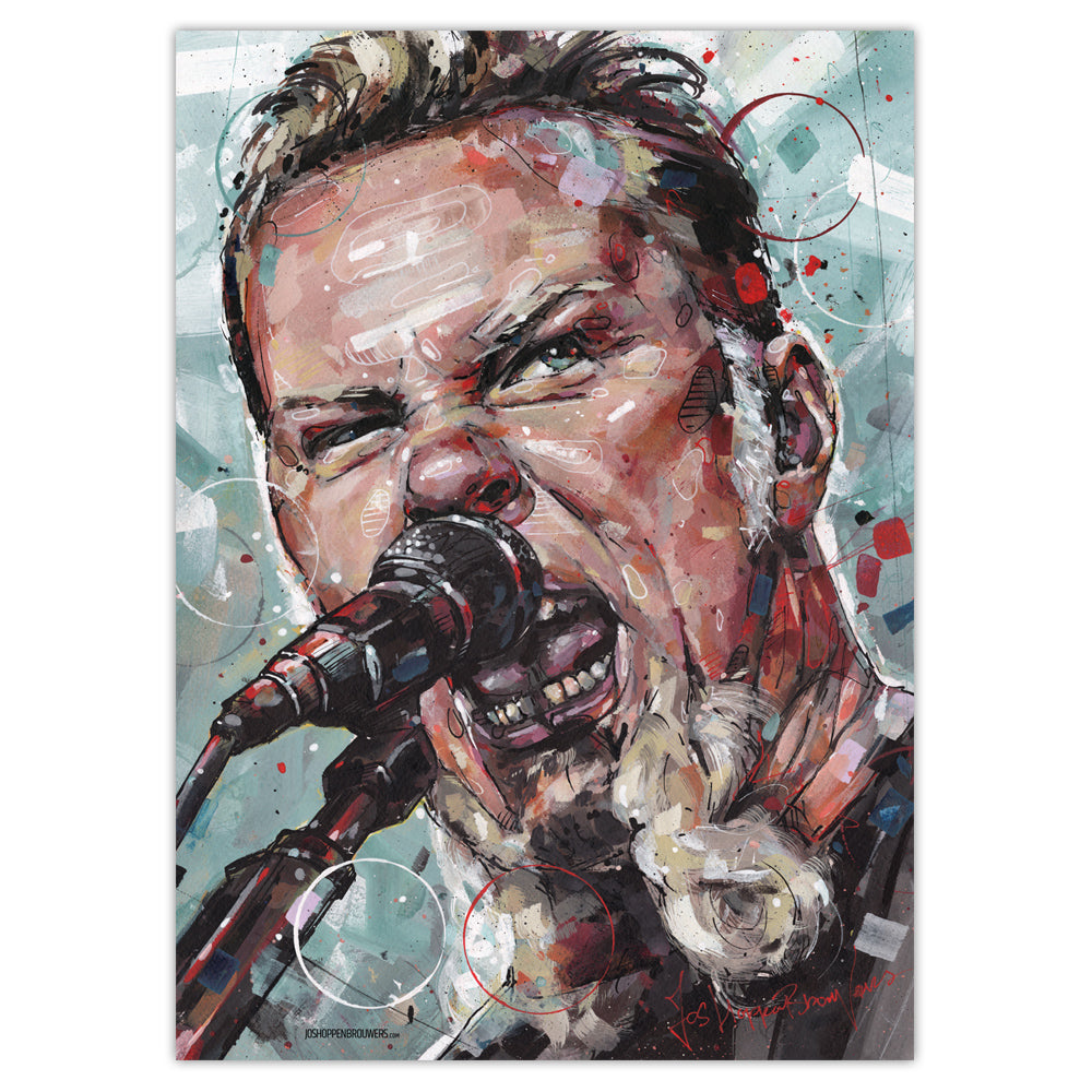 James Hetfield full colour Druck 50x70 cm