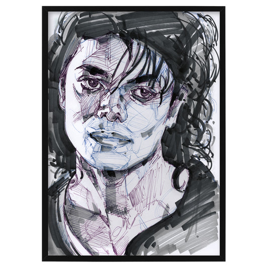 Michael Jackson schilderij 21x29,7 cm