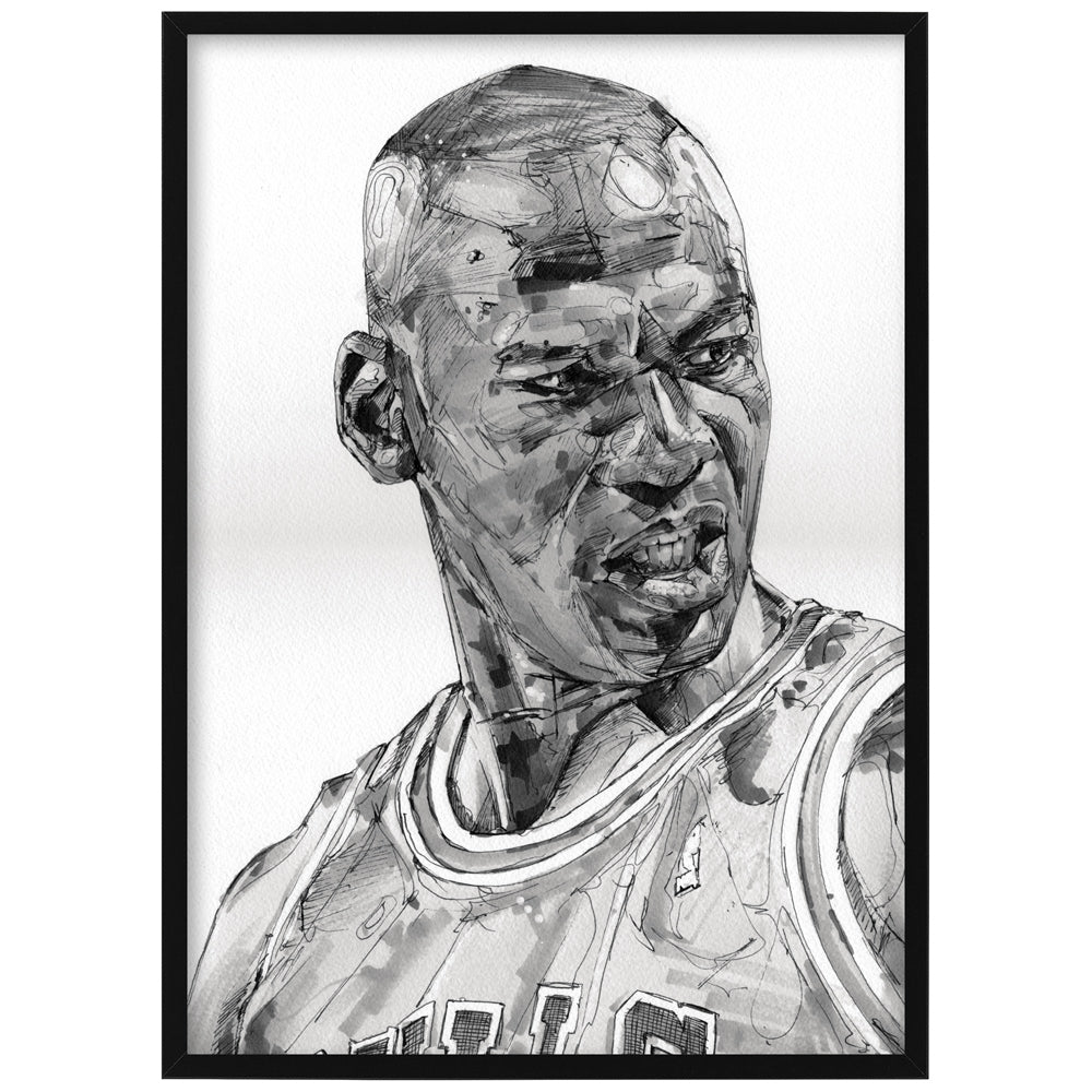 Michael Jordan Malerei 29,7x42 cm