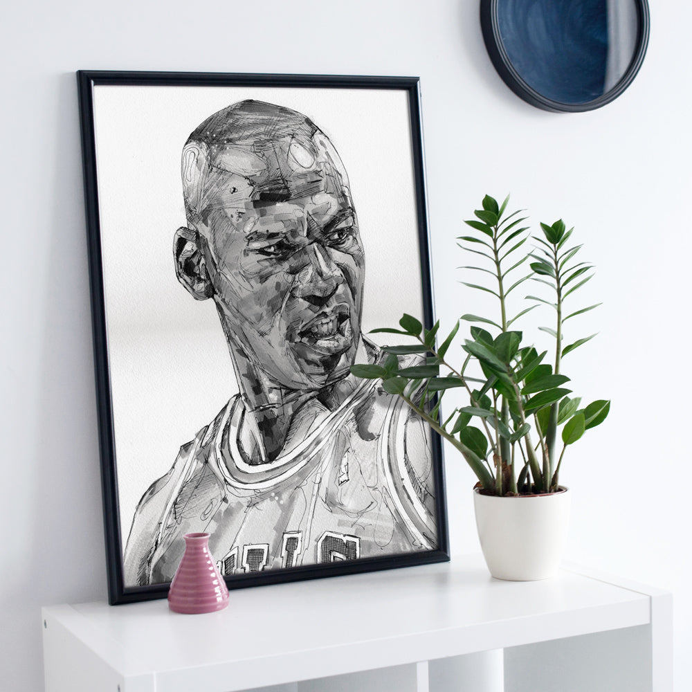 Michael Jordan pintura 29,7x42 cm