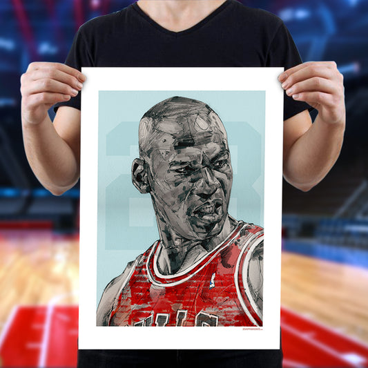 Michael Jordan 02 imprimé 50x70 cm