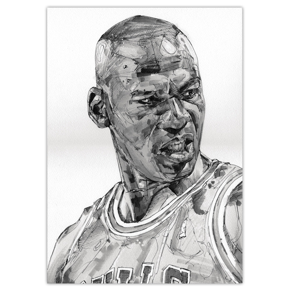 Michael Jordan peinture 29,7x42 cm