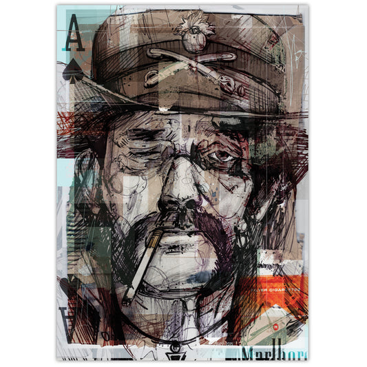 Lemmy Kilmister, Motörhead estampado 29,7x42 cm (A3)