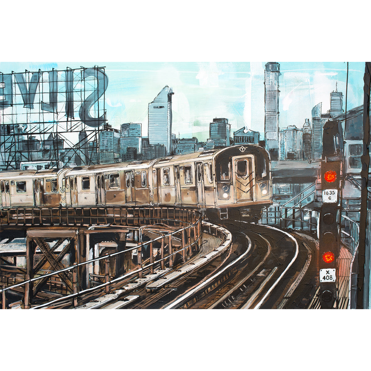 Métro de New York toile 60x40 cm