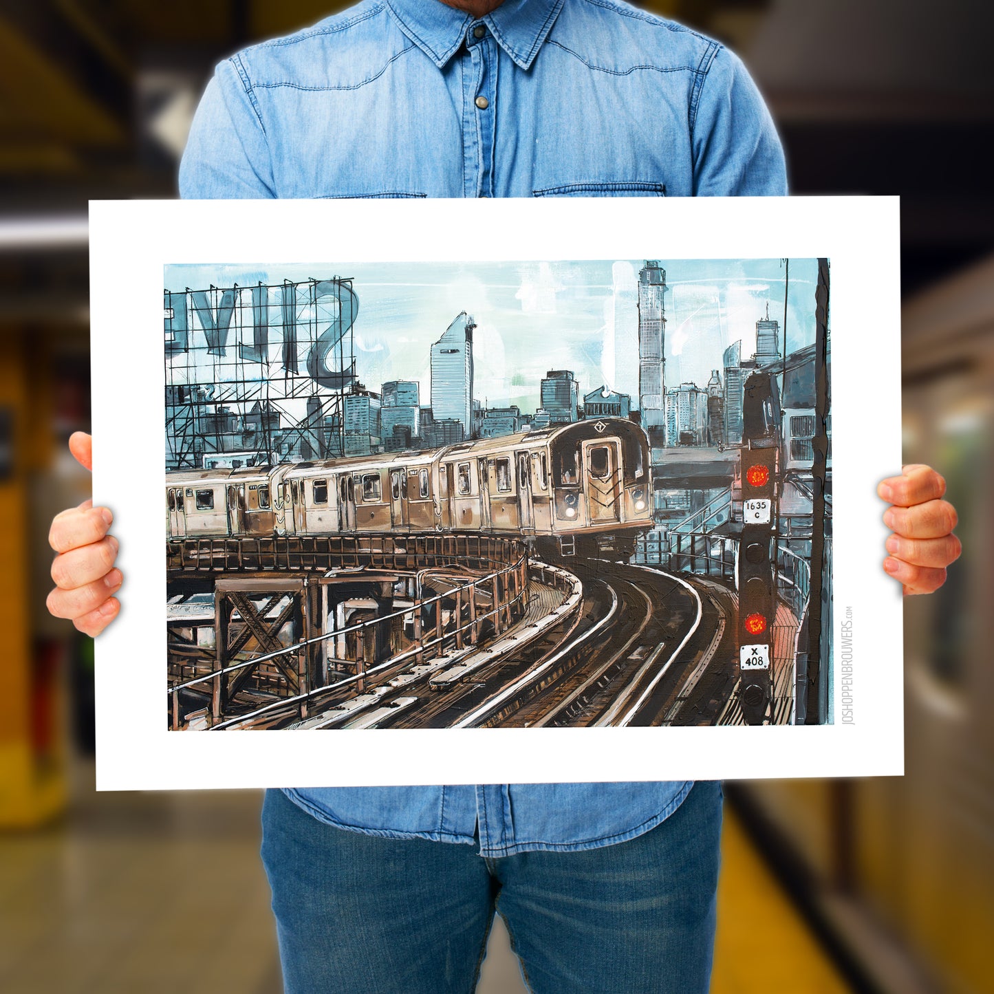 New York subway print 70x50 cm