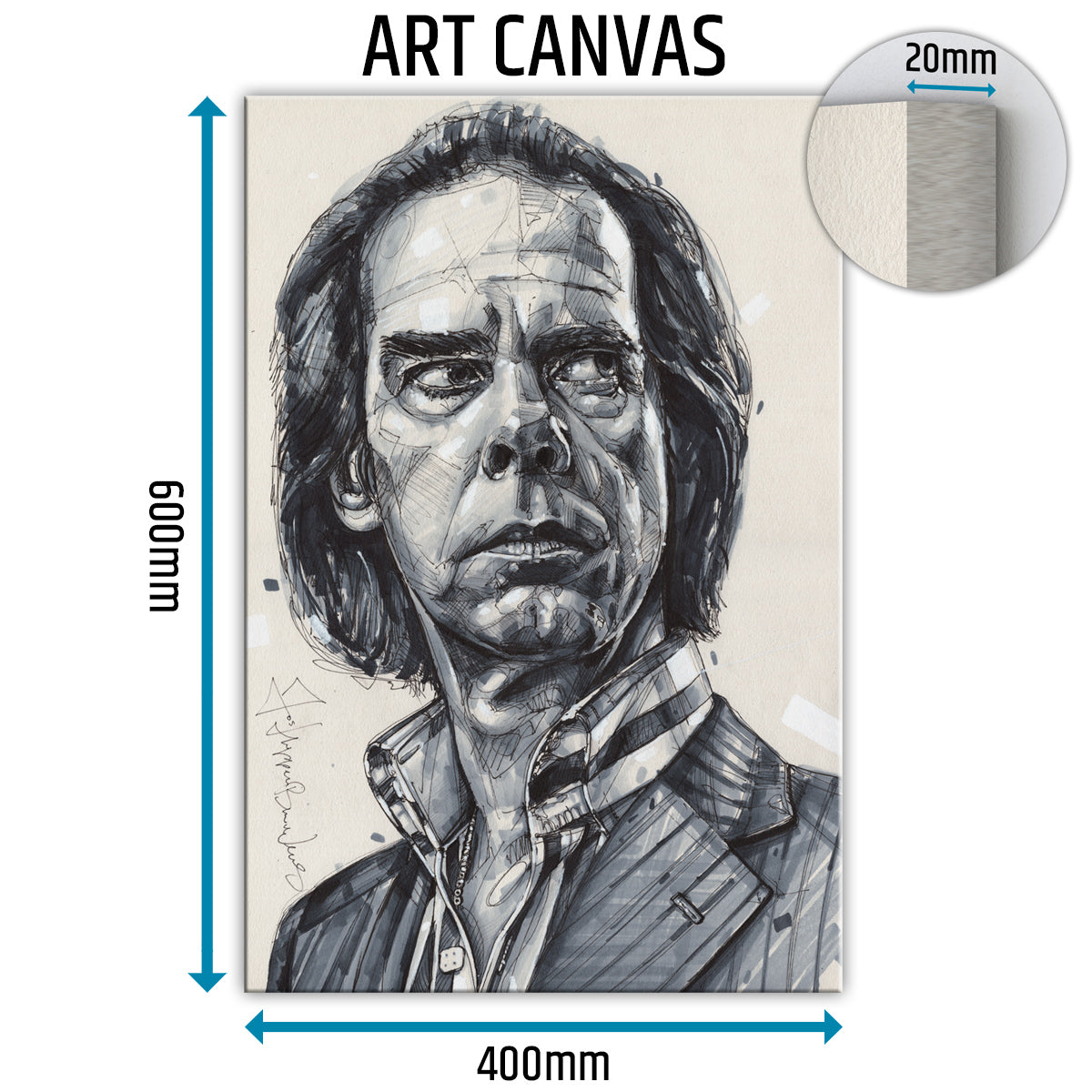 Nick Cave lienzo 40x60 cm