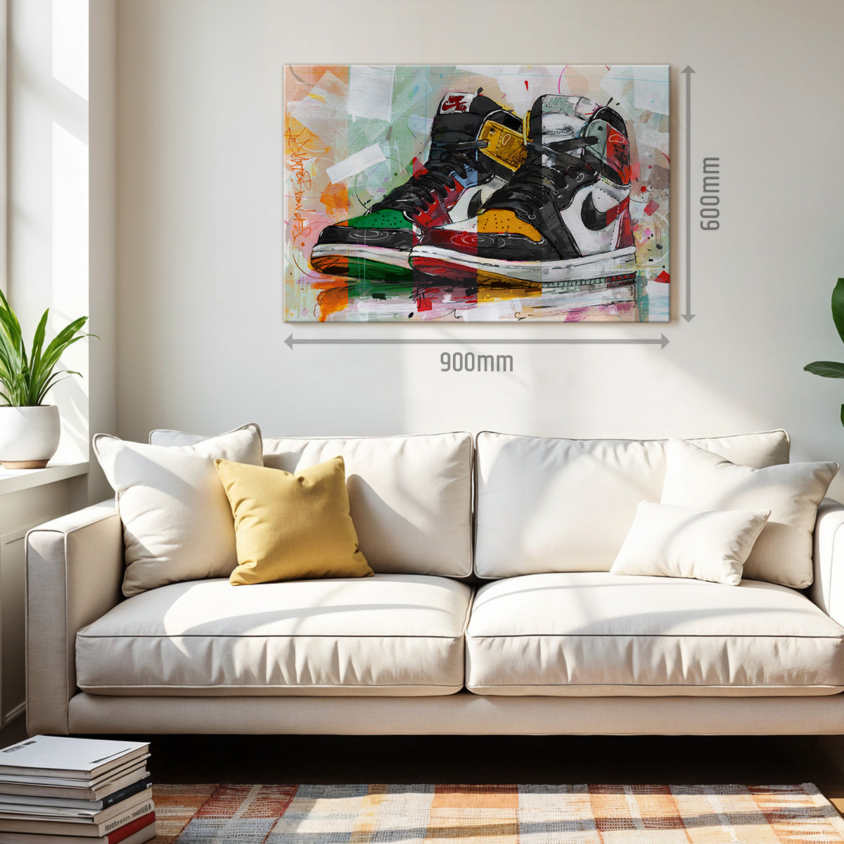 Nike Air Jordan 1 retro high colourway Leinwand