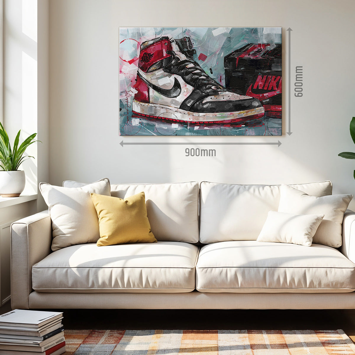 Nike Air Jordan 1 shoebox black toe lienzo