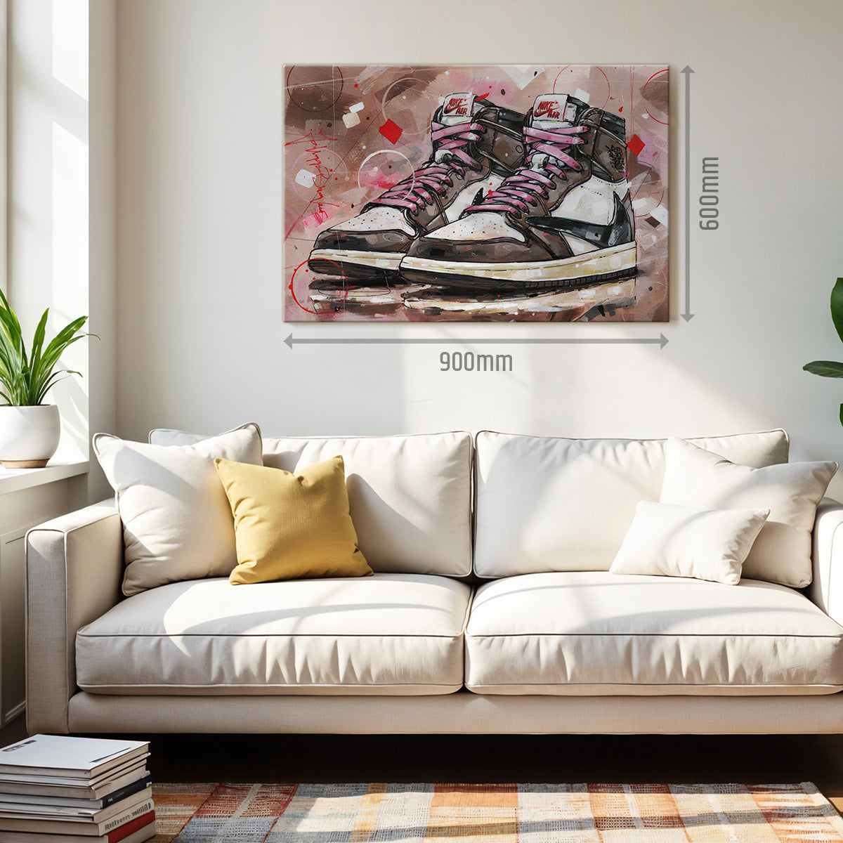 Nike Air Jordan 1 Travis Scott high - pink laces canvas