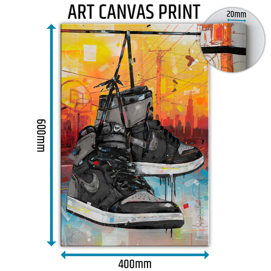 Nike Air Jordan 1 powerlines shadow 1.0 Leinwand 40x60 cm