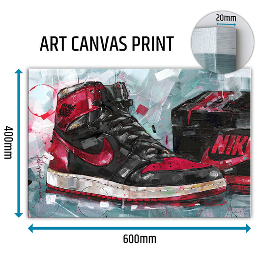 Nike Air Jordan 1 shoebox banned bred canvas 60x40 cm