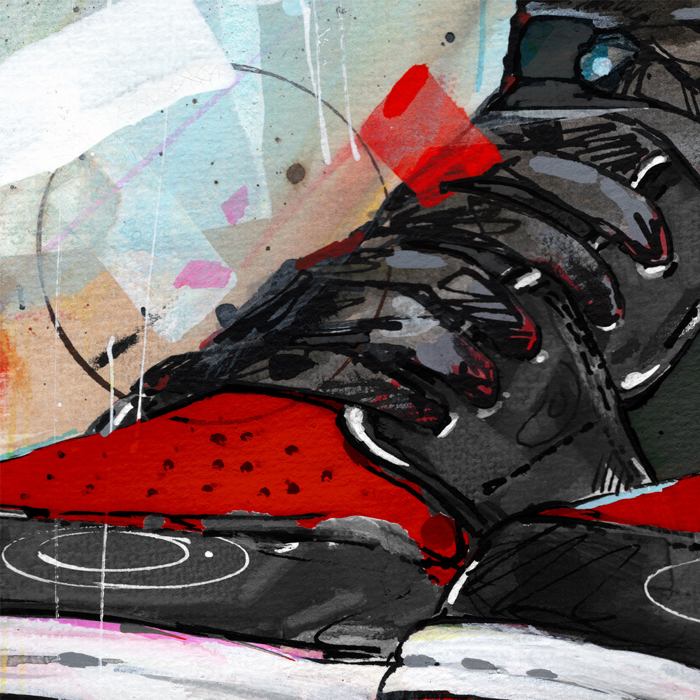 Nike Air Jordan 1 retro high banned bred canvas 60x40 cm