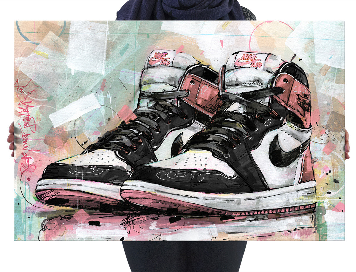 Nike Air Jordan 1 retro high rust pink lienzo