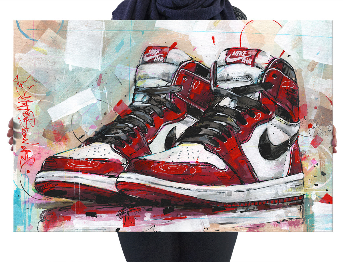 Nike Air Jordan 1 retro high Chicago Leinwand