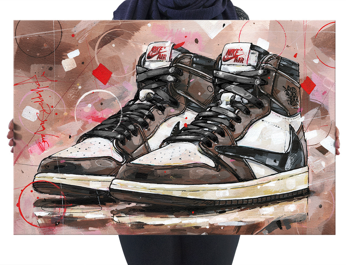 Nike Air Jordan 1 Travis Scott high - black laces canvas