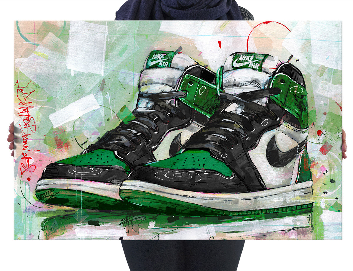 Nike Air Jordan 1 retro high pine green canvas