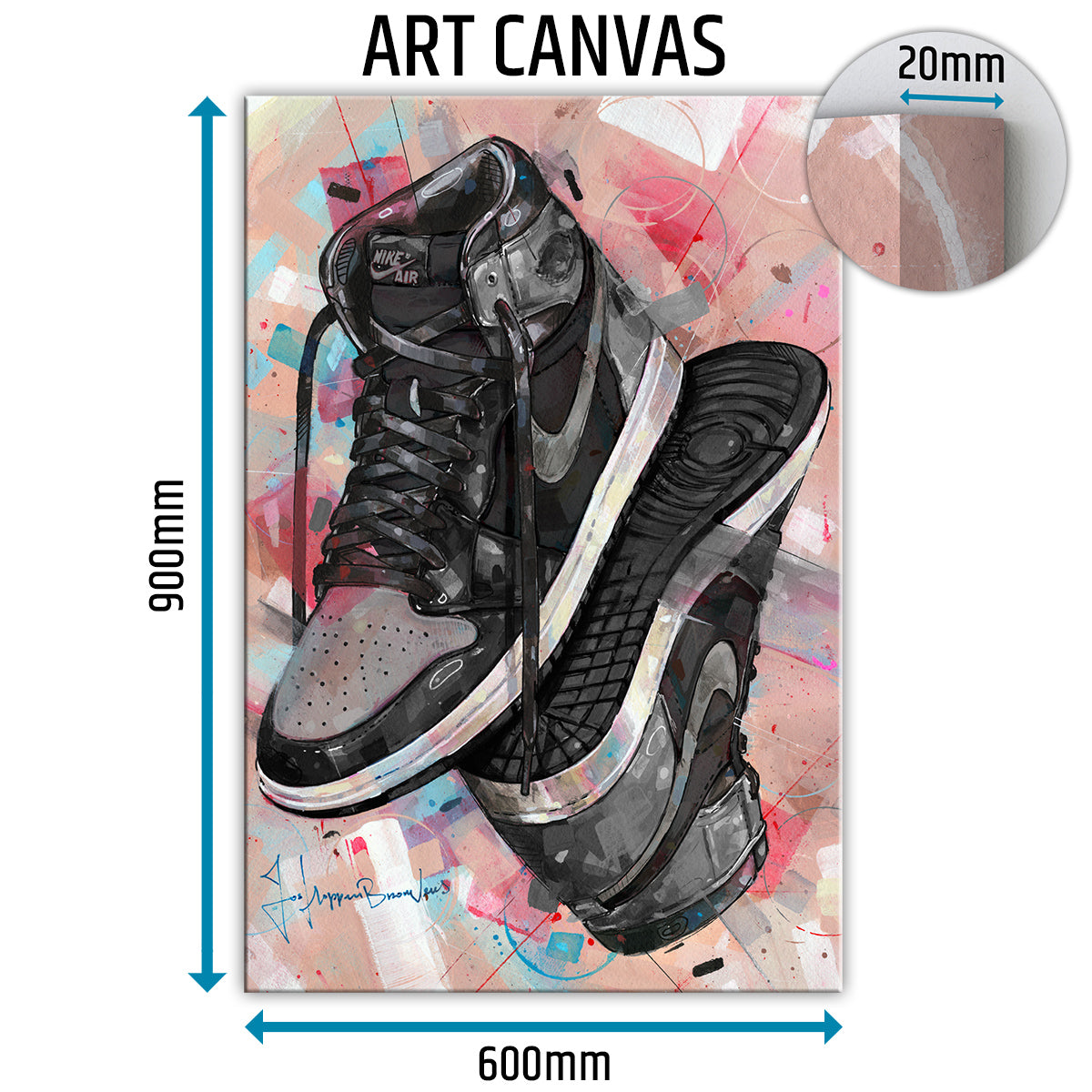 Nike Air Jordan 1 upside down shadow 1.0 canvas