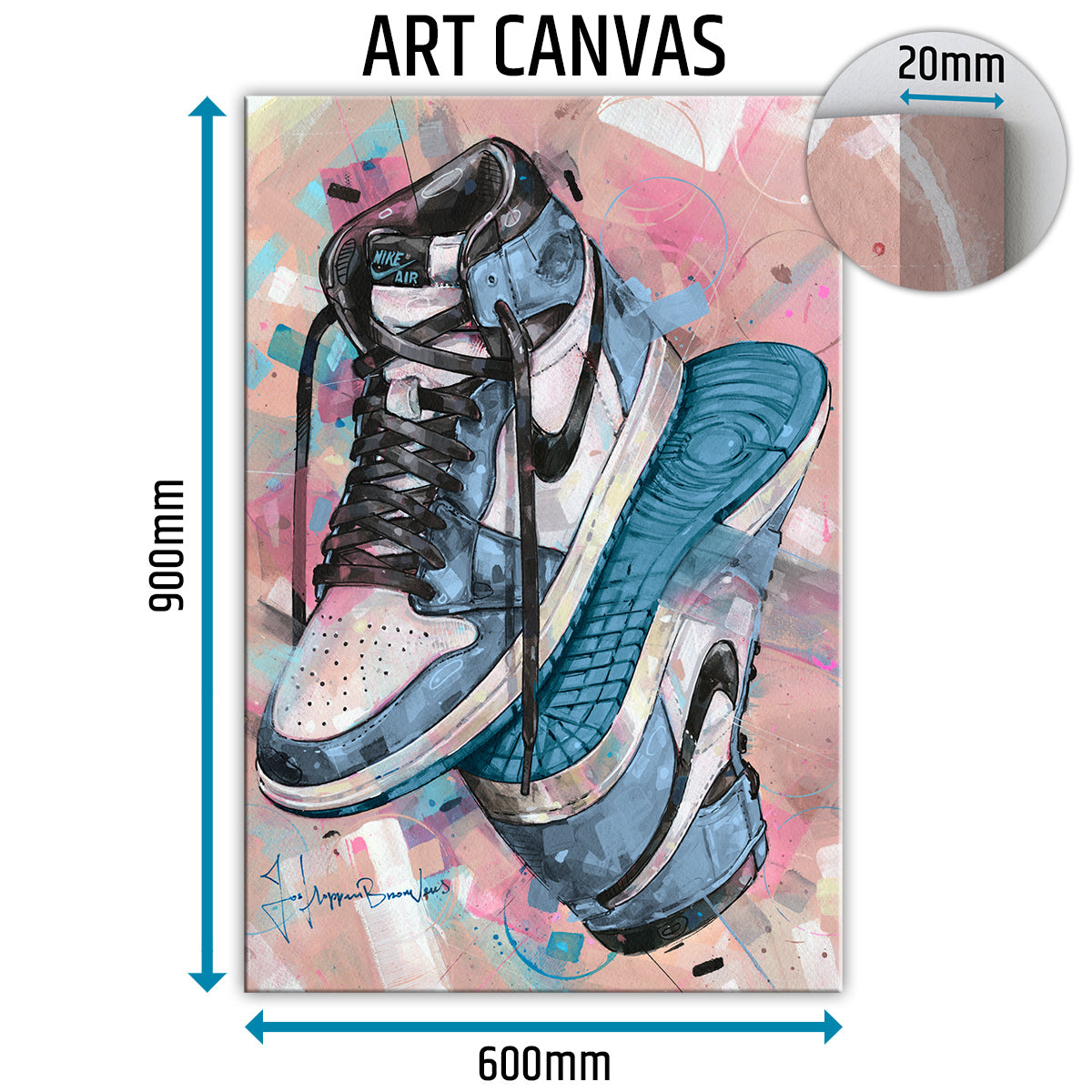 Nike Air Jordan 1 upside down university blue canvas