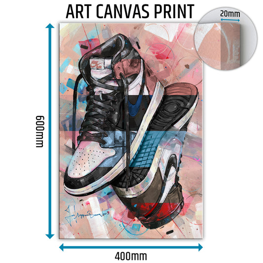 Nike Air Jordan 1 upside down colourway toile 40x60 cm