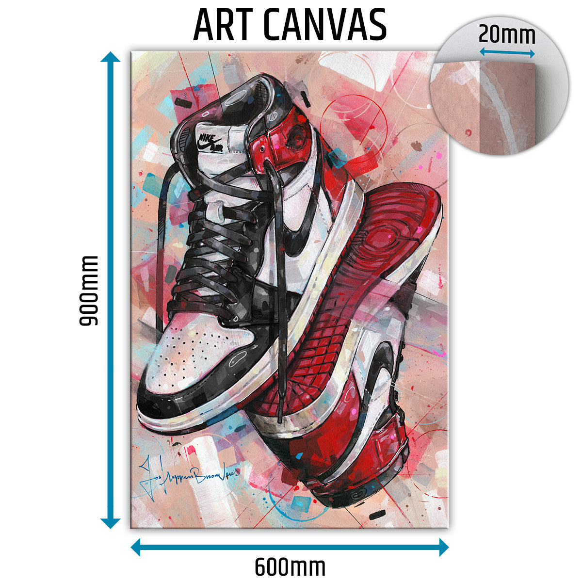 Nike Air Jordan 1 upside down black toe canvas