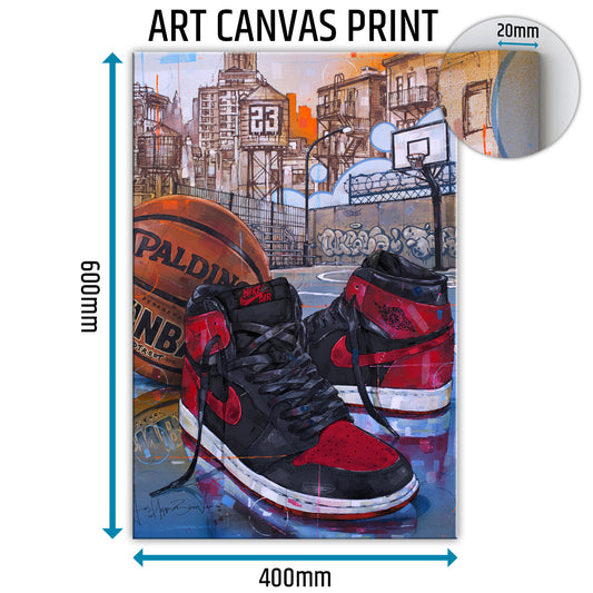 Nike Air Jordan 1 basketball banned bred toile 40x60 cm