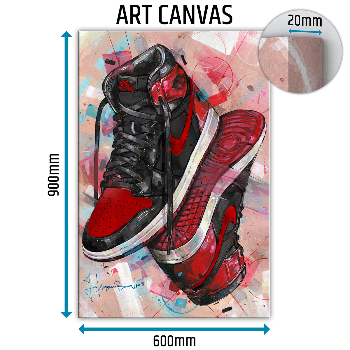 Nike Air Jordan 1 upside down banned bred canvas