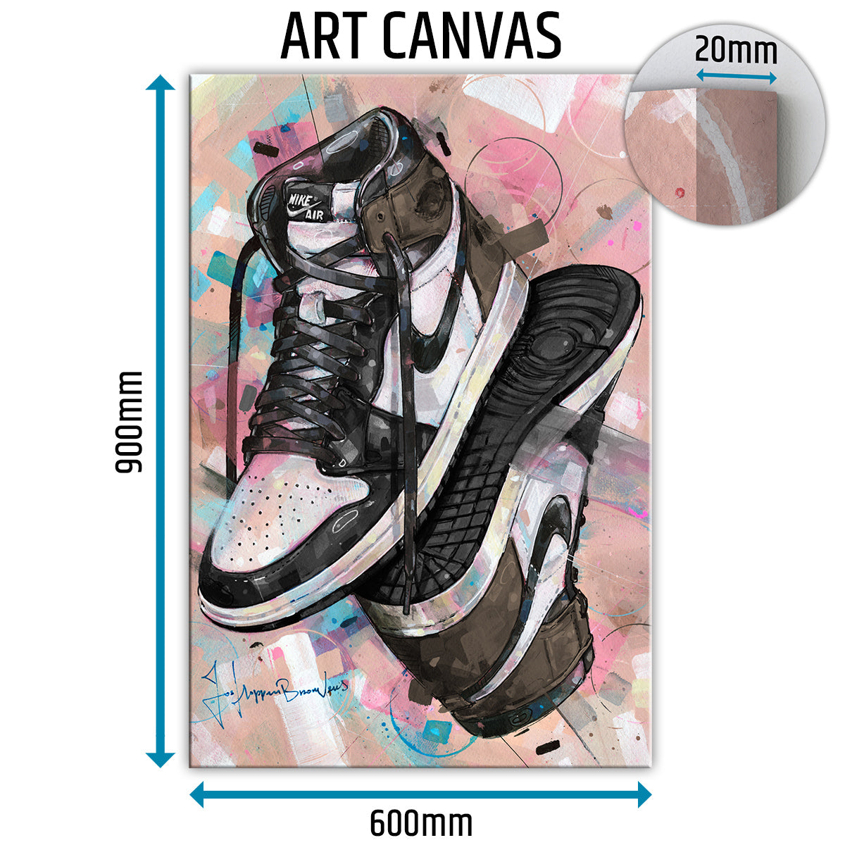 Nike Air Jordan 1 upside down dark mocha canvas