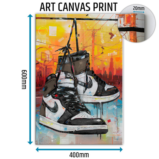 Nike Air Jordan 1 powerlines dark mocha Leinwand 40x60 cm