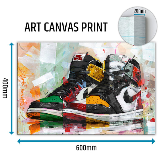 Nike Air Jordan 1 retro high colourway canvas 60x40 cm