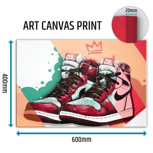 Nike Air Jordan 1 graffiti Leinwand 60x40 cm