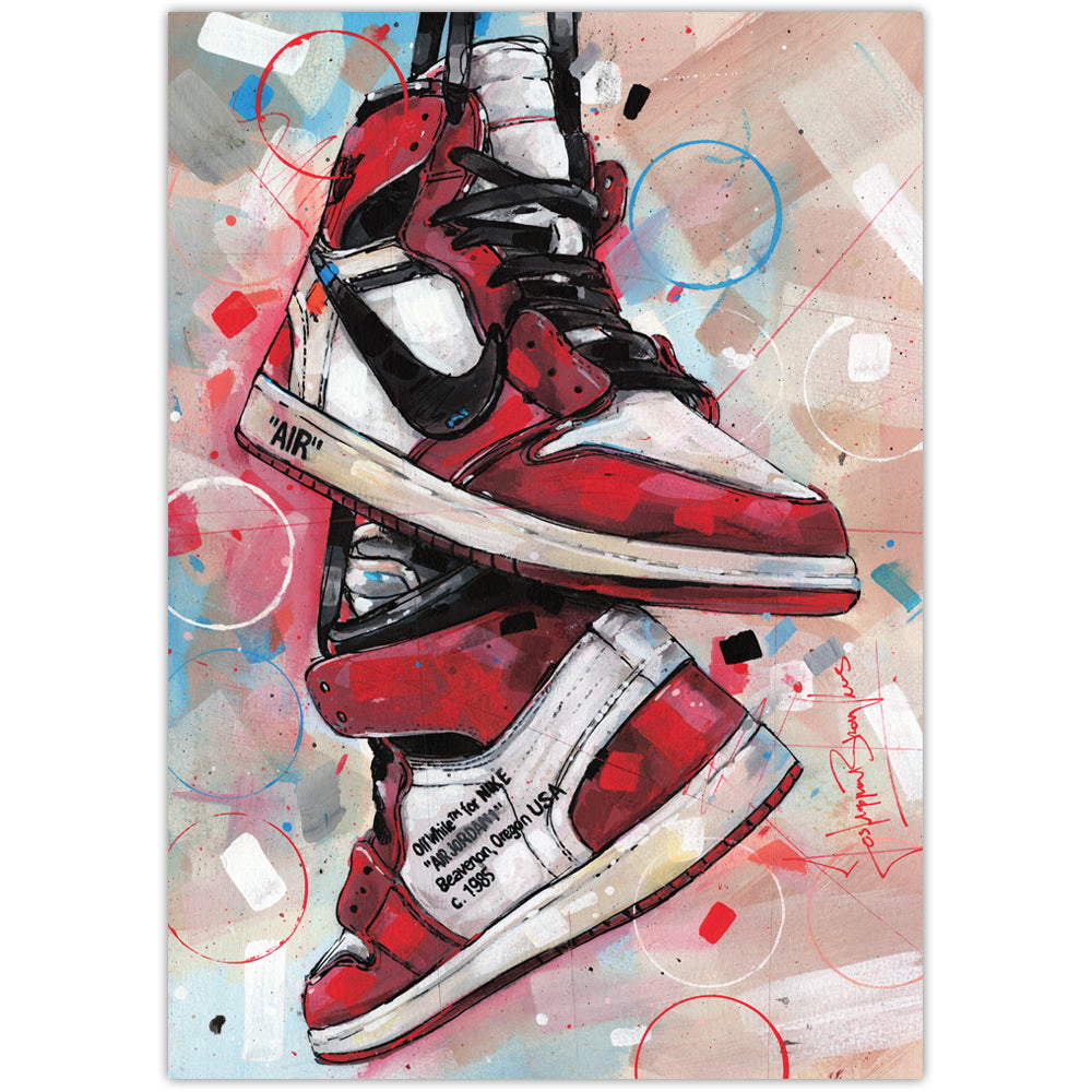 Nike Air Jordan 1 Off White Chicago imprimé 29,7x42 cm (A3)