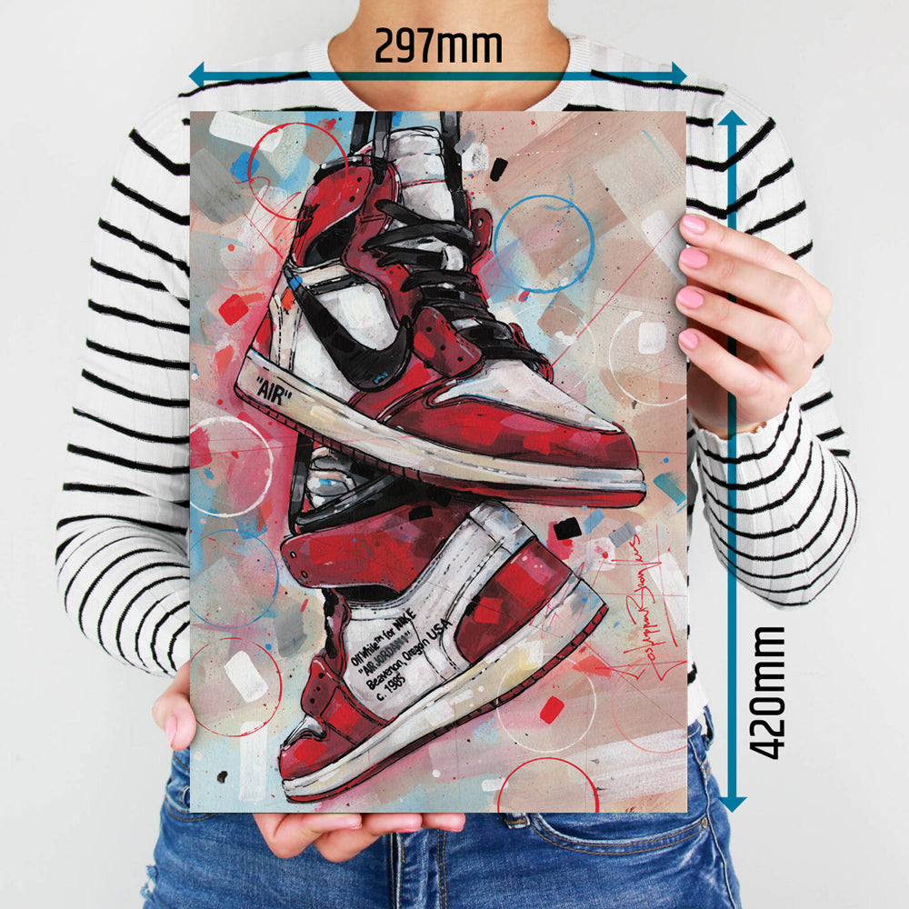 Nike Air Jordan 1 Off White Chicago print 29,7x42 cm (A3)