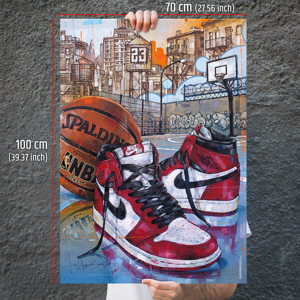Nike Air Jordan 1 basketball Chicago print 70x100 cm