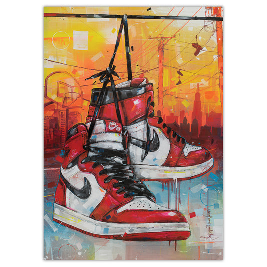 Nike Air Jordan 1 powerlines Chicago Druck 29,7x42 cm (A3)