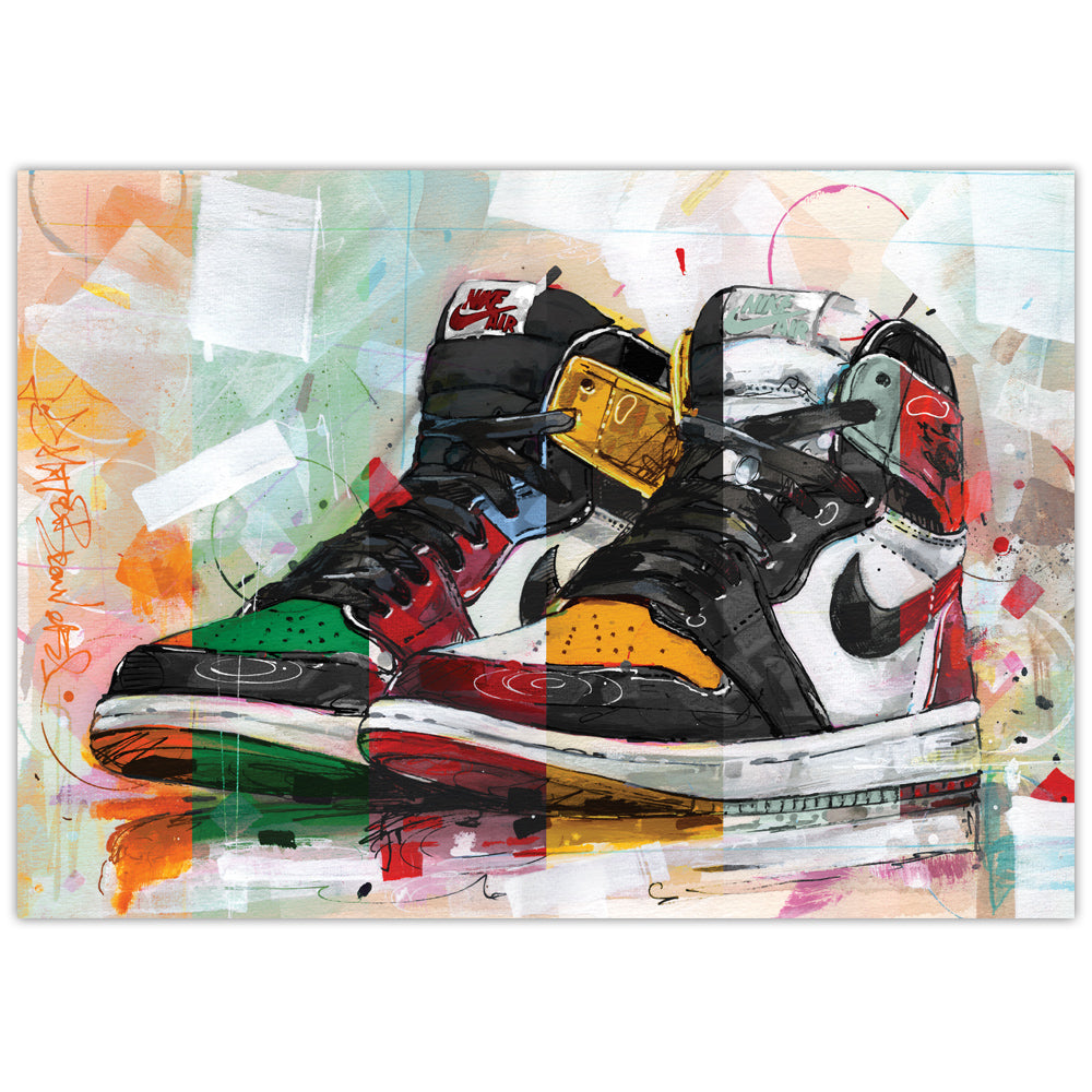 Nike Air Jordan 1 retro high colourway estampado 42x29,7 cm (A3)