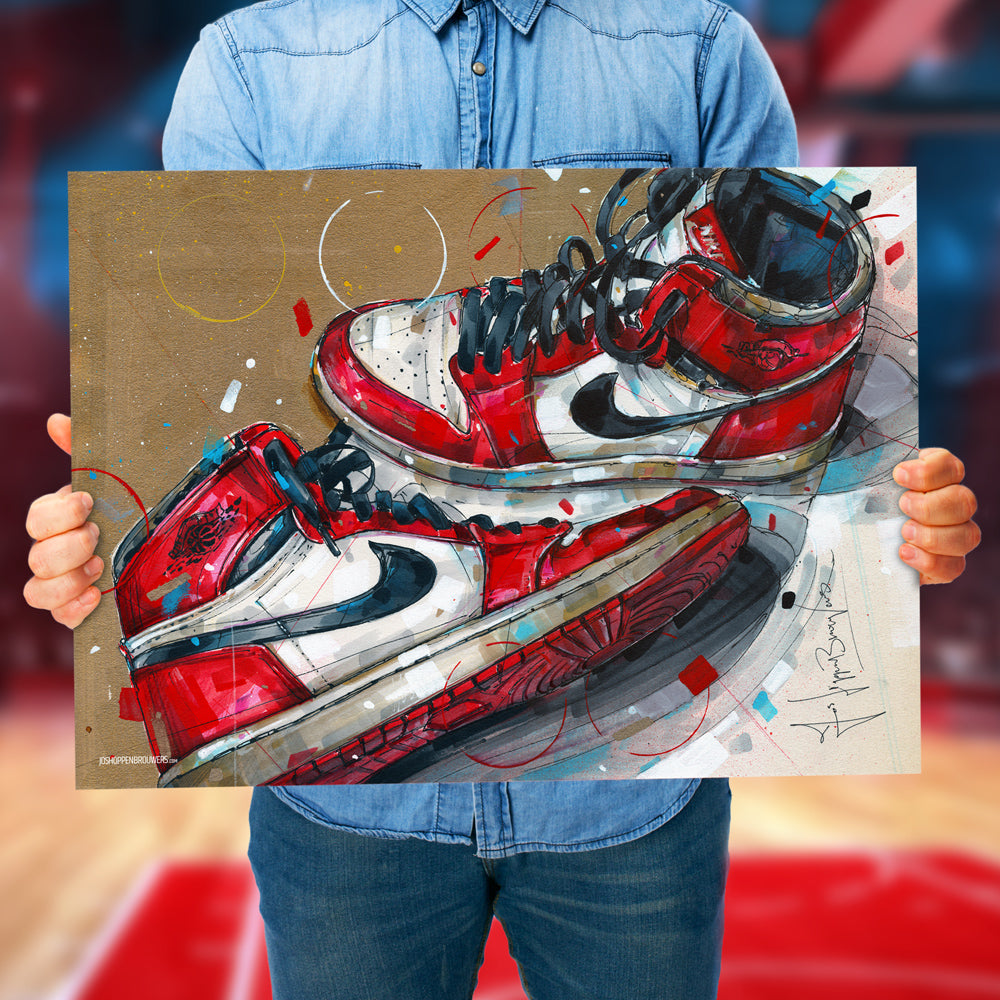 Nike Air Jordan 1 1985 Chicago print 70x50 cm