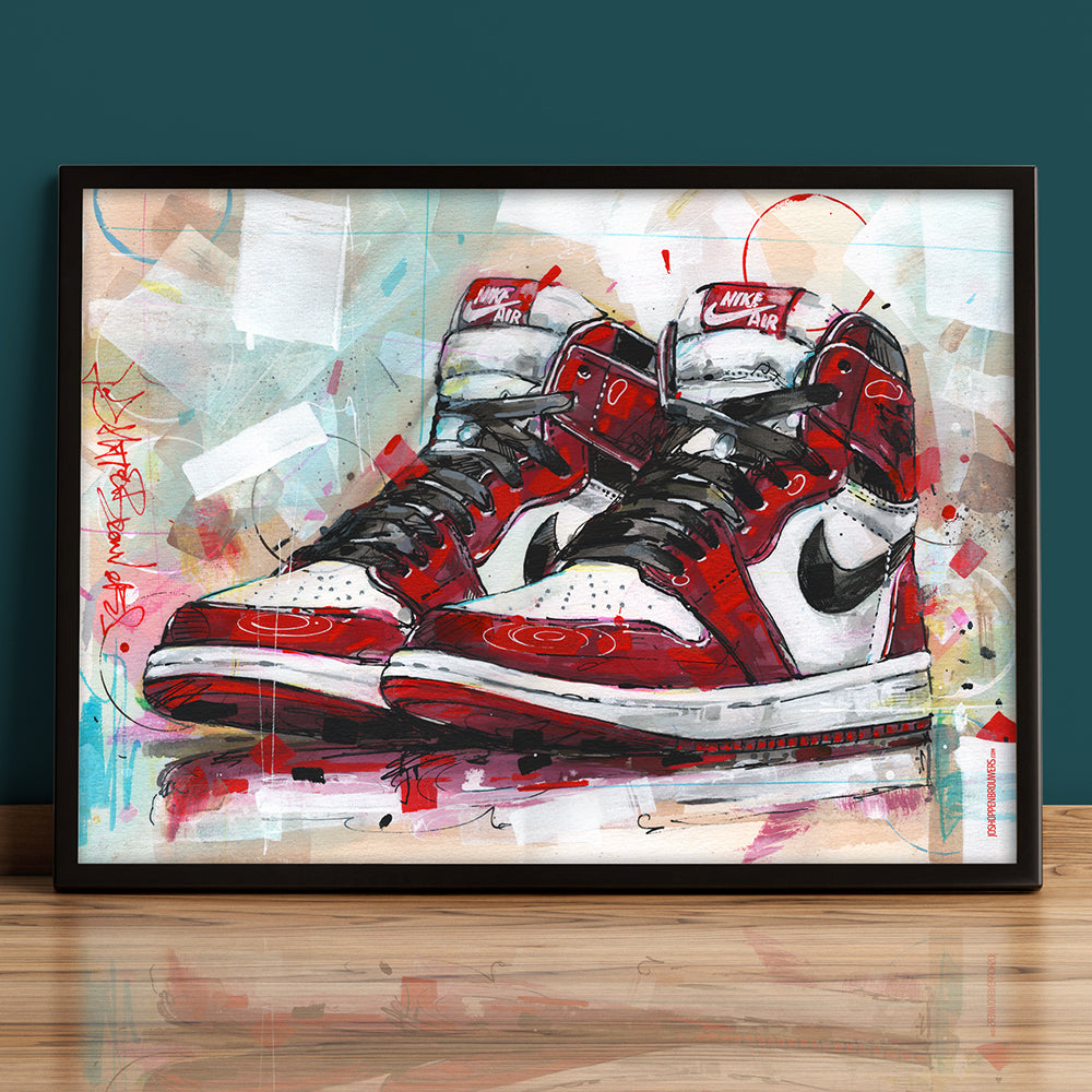 Nike Air Jordan 1 retro high Chicago estampado 70x50 cm