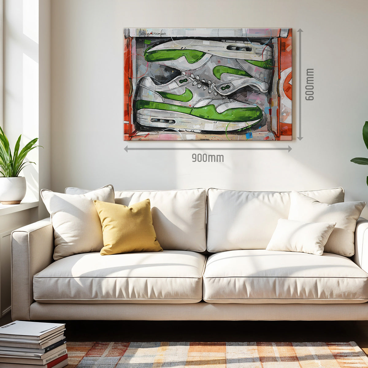 Nike Air Max 1 shoebox Patta green toile