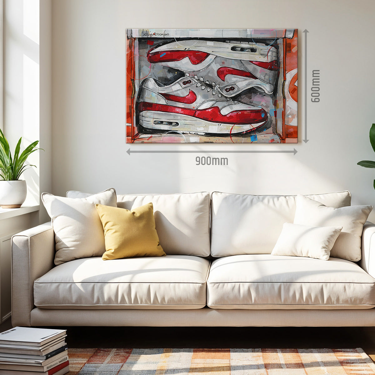 Nike Air Max 1 shoebox OG red canvas