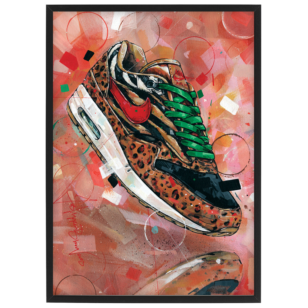 Nike Air Max 1 Animal pack 2.0 estampado 29,7x42 cm (A3) - enmarcado y firmado