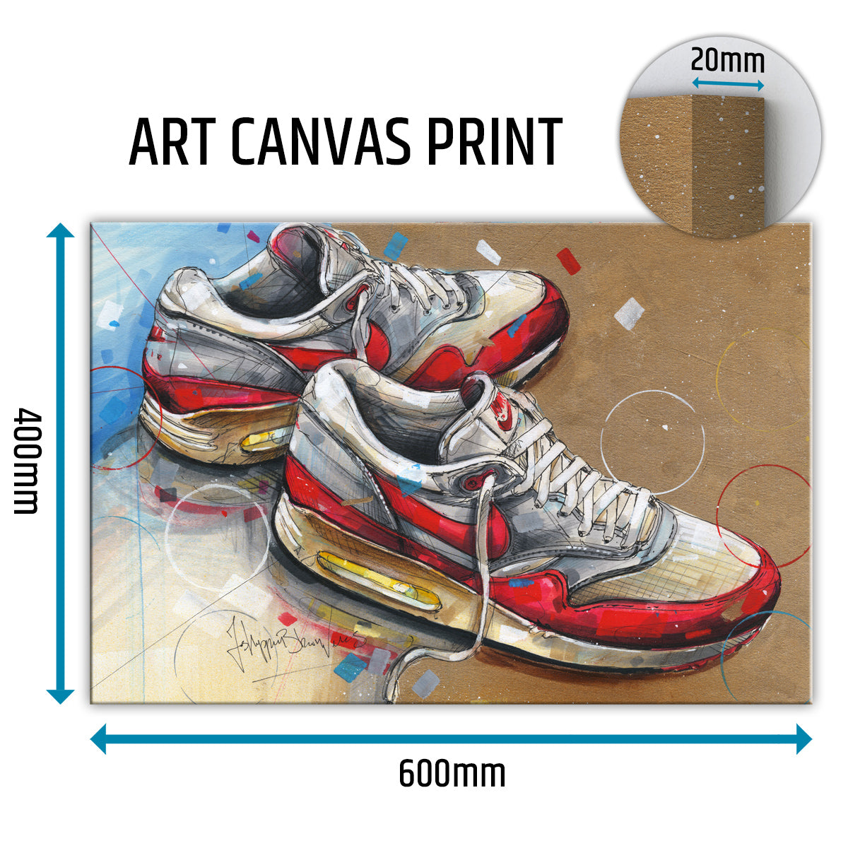 Nike Air Max 1 1987 canvas 60x40 cm